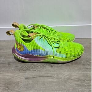 Under Armour Anatomix Spawn 2 Unisex Green & Blue Basketball Shoes M12 W14